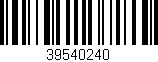 Código de barras (EAN, GTIN, SKU, ISBN): '39540240'