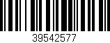 Código de barras (EAN, GTIN, SKU, ISBN): '39542577'