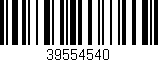 Código de barras (EAN, GTIN, SKU, ISBN): '39554540'