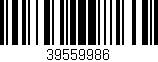 Código de barras (EAN, GTIN, SKU, ISBN): '39559986'