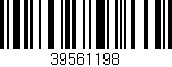 Código de barras (EAN, GTIN, SKU, ISBN): '39561198'