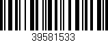 Código de barras (EAN, GTIN, SKU, ISBN): '39581533'