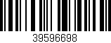 Código de barras (EAN, GTIN, SKU, ISBN): '39596698'