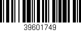 Código de barras (EAN, GTIN, SKU, ISBN): '39601749'
