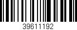Código de barras (EAN, GTIN, SKU, ISBN): '39611192'