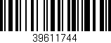 Código de barras (EAN, GTIN, SKU, ISBN): '39611744'