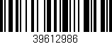 Código de barras (EAN, GTIN, SKU, ISBN): '39612986'