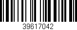 Código de barras (EAN, GTIN, SKU, ISBN): '39617042'