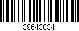 Código de barras (EAN, GTIN, SKU, ISBN): '39643034'
