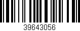 Código de barras (EAN, GTIN, SKU, ISBN): '39643056'