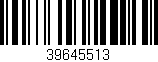 Código de barras (EAN, GTIN, SKU, ISBN): '39645513'
