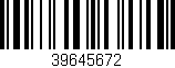 Código de barras (EAN, GTIN, SKU, ISBN): '39645672'