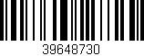 Código de barras (EAN, GTIN, SKU, ISBN): '39648730'