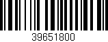 Código de barras (EAN, GTIN, SKU, ISBN): '39651800'