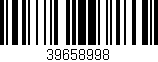 Código de barras (EAN, GTIN, SKU, ISBN): '39658998'