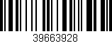 Código de barras (EAN, GTIN, SKU, ISBN): '39663928'