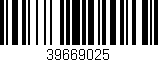 Código de barras (EAN, GTIN, SKU, ISBN): '39669025'