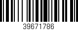 Código de barras (EAN, GTIN, SKU, ISBN): '39671786'