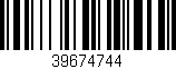 Código de barras (EAN, GTIN, SKU, ISBN): '39674744'