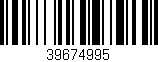 Código de barras (EAN, GTIN, SKU, ISBN): '39674995'