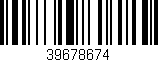 Código de barras (EAN, GTIN, SKU, ISBN): '39678674'