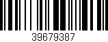 Código de barras (EAN, GTIN, SKU, ISBN): '39679387'