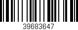 Código de barras (EAN, GTIN, SKU, ISBN): '39683647'