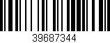 Código de barras (EAN, GTIN, SKU, ISBN): '39687344'