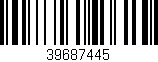 Código de barras (EAN, GTIN, SKU, ISBN): '39687445'