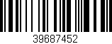 Código de barras (EAN, GTIN, SKU, ISBN): '39687452'