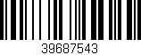 Código de barras (EAN, GTIN, SKU, ISBN): '39687543'