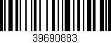Código de barras (EAN, GTIN, SKU, ISBN): '39690883'