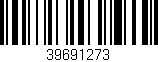 Código de barras (EAN, GTIN, SKU, ISBN): '39691273'