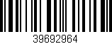 Código de barras (EAN, GTIN, SKU, ISBN): '39692964'