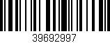Código de barras (EAN, GTIN, SKU, ISBN): '39692997'
