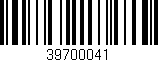 Código de barras (EAN, GTIN, SKU, ISBN): '39700041'