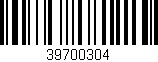 Código de barras (EAN, GTIN, SKU, ISBN): '39700304'