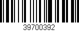Código de barras (EAN, GTIN, SKU, ISBN): '39700392'