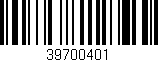 Código de barras (EAN, GTIN, SKU, ISBN): '39700401'