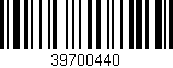 Código de barras (EAN, GTIN, SKU, ISBN): '39700440'