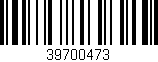 Código de barras (EAN, GTIN, SKU, ISBN): '39700473'