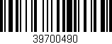 Código de barras (EAN, GTIN, SKU, ISBN): '39700490'