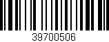 Código de barras (EAN, GTIN, SKU, ISBN): '39700506'