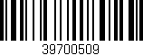 Código de barras (EAN, GTIN, SKU, ISBN): '39700509'
