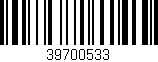 Código de barras (EAN, GTIN, SKU, ISBN): '39700533'