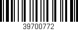 Código de barras (EAN, GTIN, SKU, ISBN): '39700772'