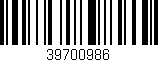 Código de barras (EAN, GTIN, SKU, ISBN): '39700986'