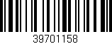 Código de barras (EAN, GTIN, SKU, ISBN): '39701158'
