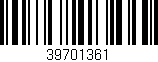 Código de barras (EAN, GTIN, SKU, ISBN): '39701361'