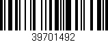 Código de barras (EAN, GTIN, SKU, ISBN): '39701492'